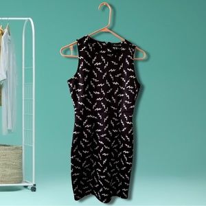 Forever 21 Black & White Lightning Bolt Mini Dress